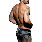 Addicted Tie-Up Boxer Grey Camouflage AD220