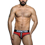 Addicted Double Piping Bottomless Brief Red AD305