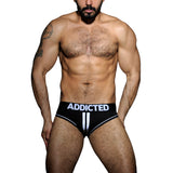 Addicted Double Piping Bottomless Brief Black AD305