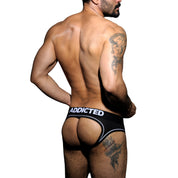 Addicted Double Piping Bottomless Brief Black AD305