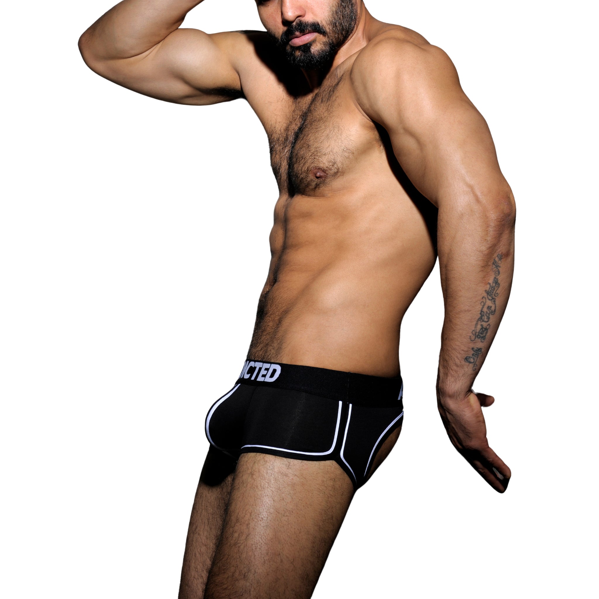 Addicted Double Piping Bottomless Boxer Black AD306