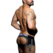 Addicted Double Piping Bottomless Boxer Black AD306