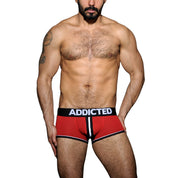 Addicted Double Piping Bottomless Boxer Red AD306