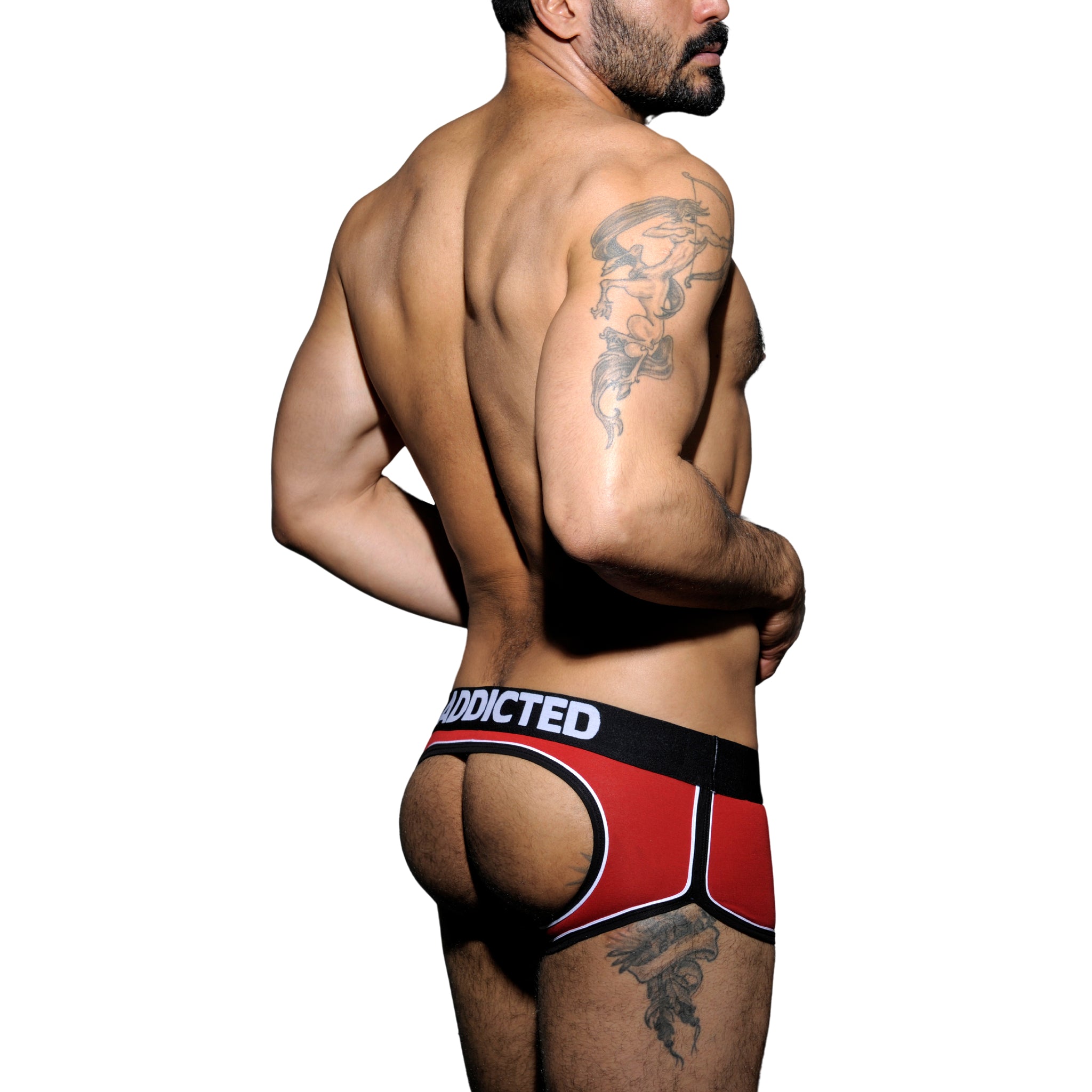 Addicted Double Piping Bottomless Boxer Red AD306