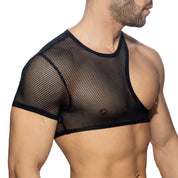 AD Fetish Irregular Mesh Crop Top Black ADF163