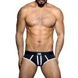 AD Fetish Stripe Brief White ADF11