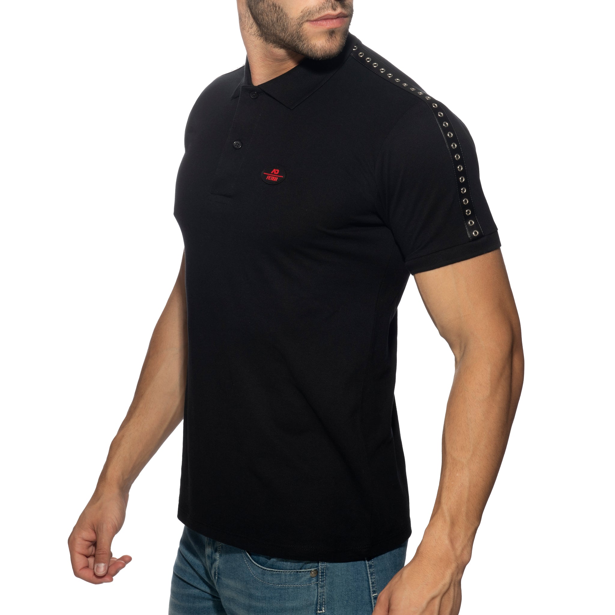 AD Fetish Tape Polo Black ADF143