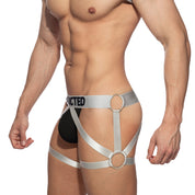 AD Fetish AD Party Leg Harness Silver ADF172