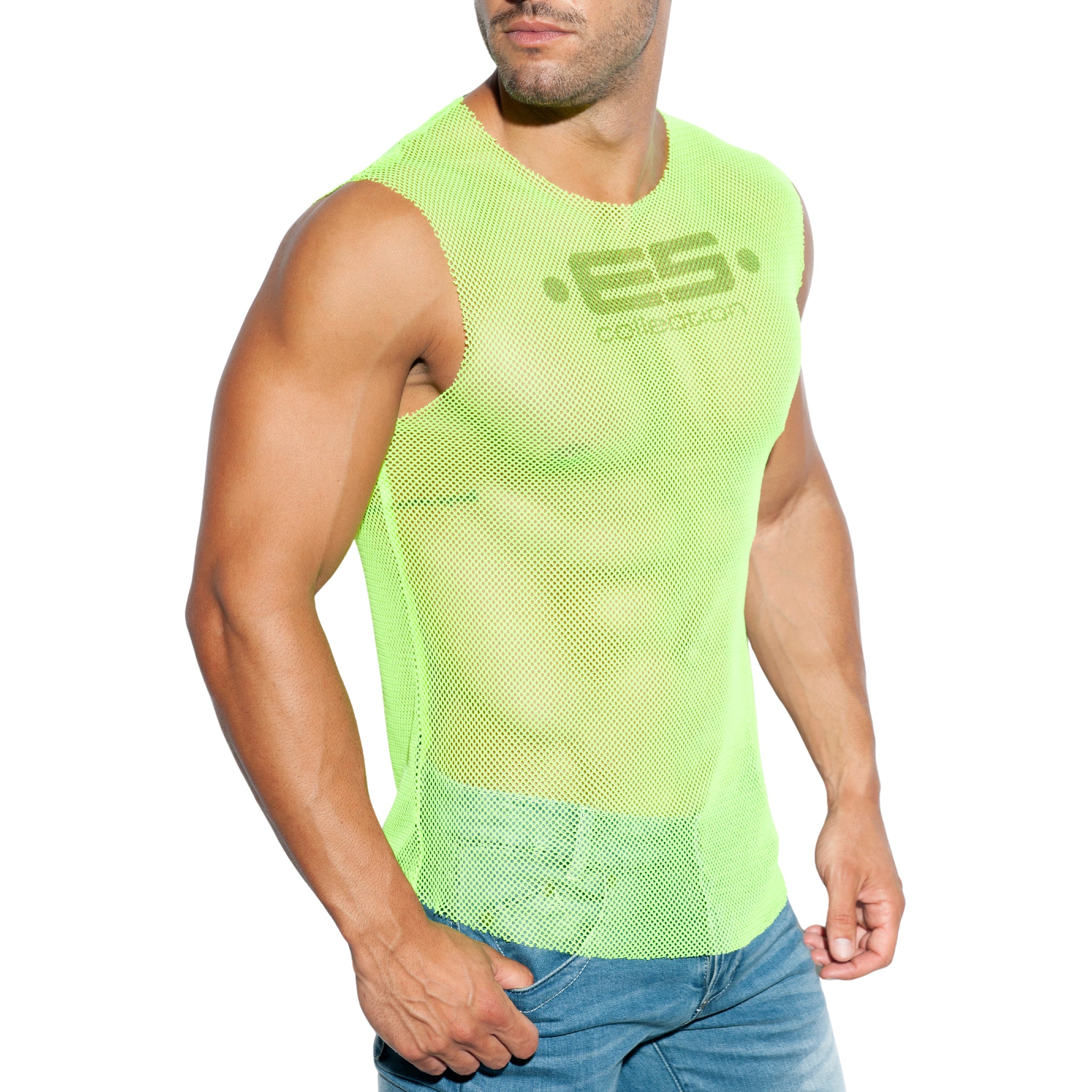 ES Collection Mesh Broad Tank Top Yellow TS260