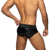 AD Fetish Back Zip Rub Brief Black ADF131