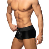 AD Fetish Back Zip Rub Trunk Black ADF132