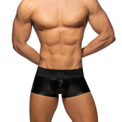 AD Fetish Back Zip Rub Trunk Black ADF132