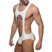 AD Fetish Bottomless Sexy Bodysuit White ADF190