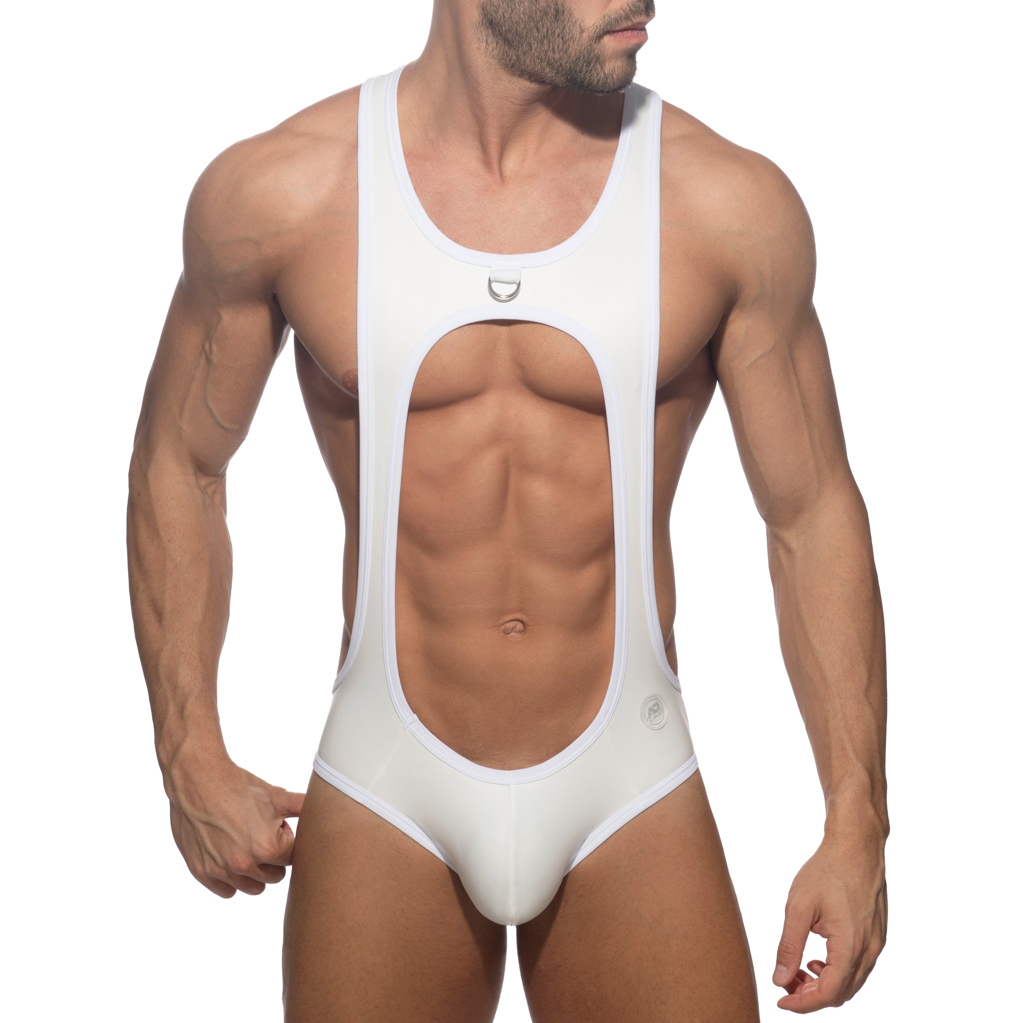 AD Fetish Bottomless Sexy Bodysuit White ADF190