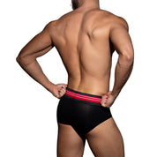 AD Fetish Double Stripe Brief Red ADF112