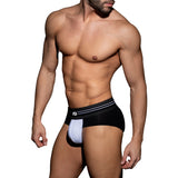 AD Fetish Double Stripe Brief White ADF112