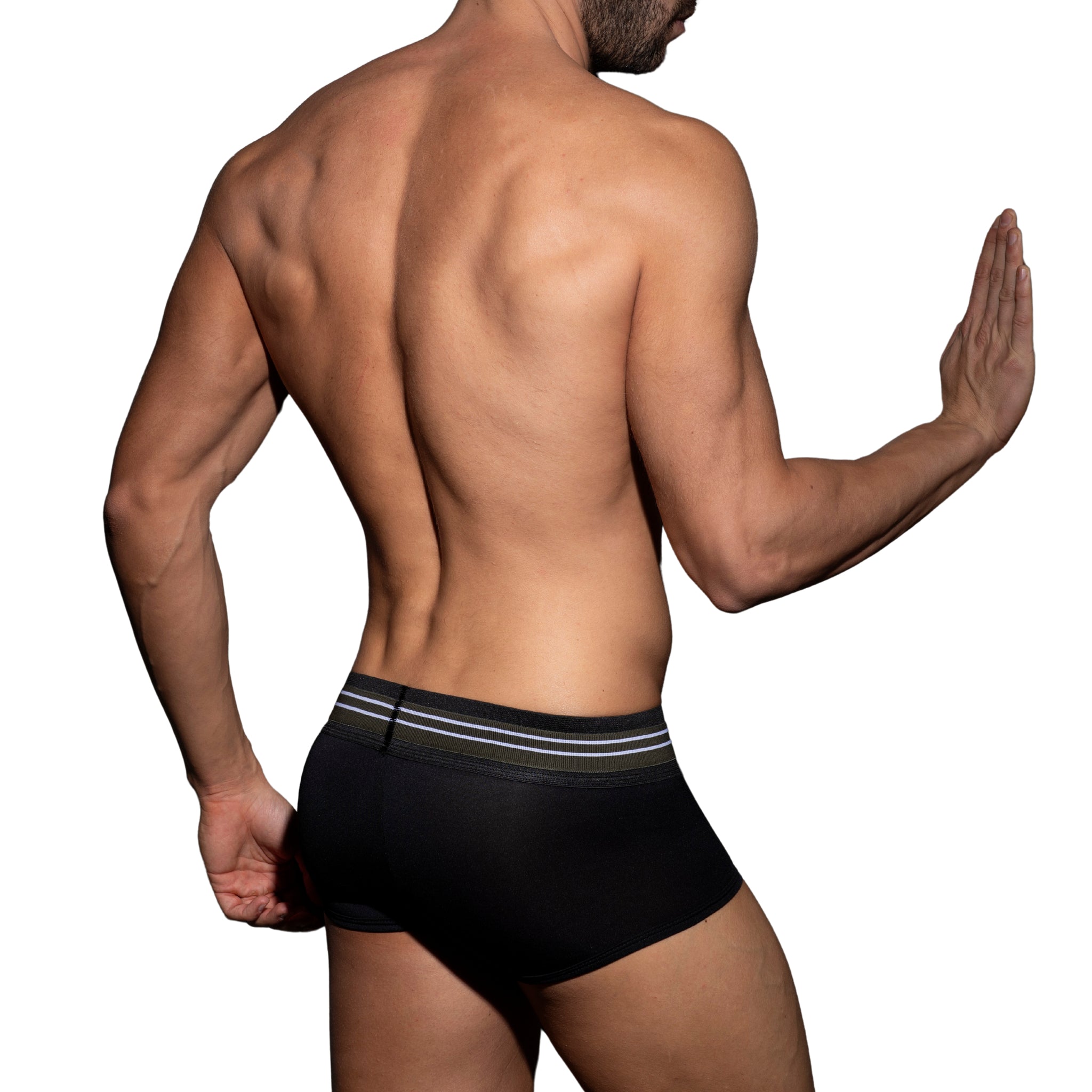 AD Fetish Double Stripe Trunk Khaki ADF113