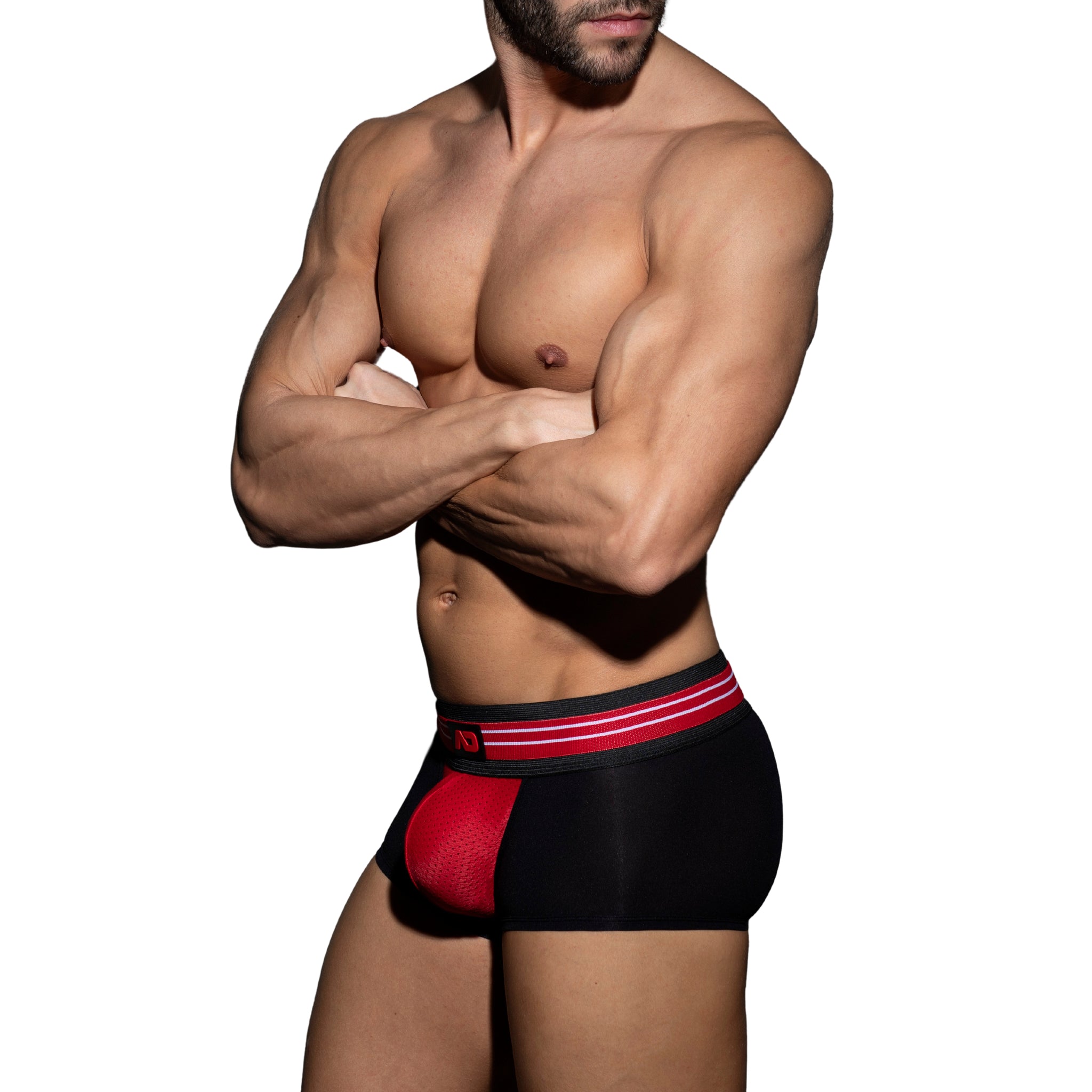 AD Fetish Double Stripe Trunk Red ADF113