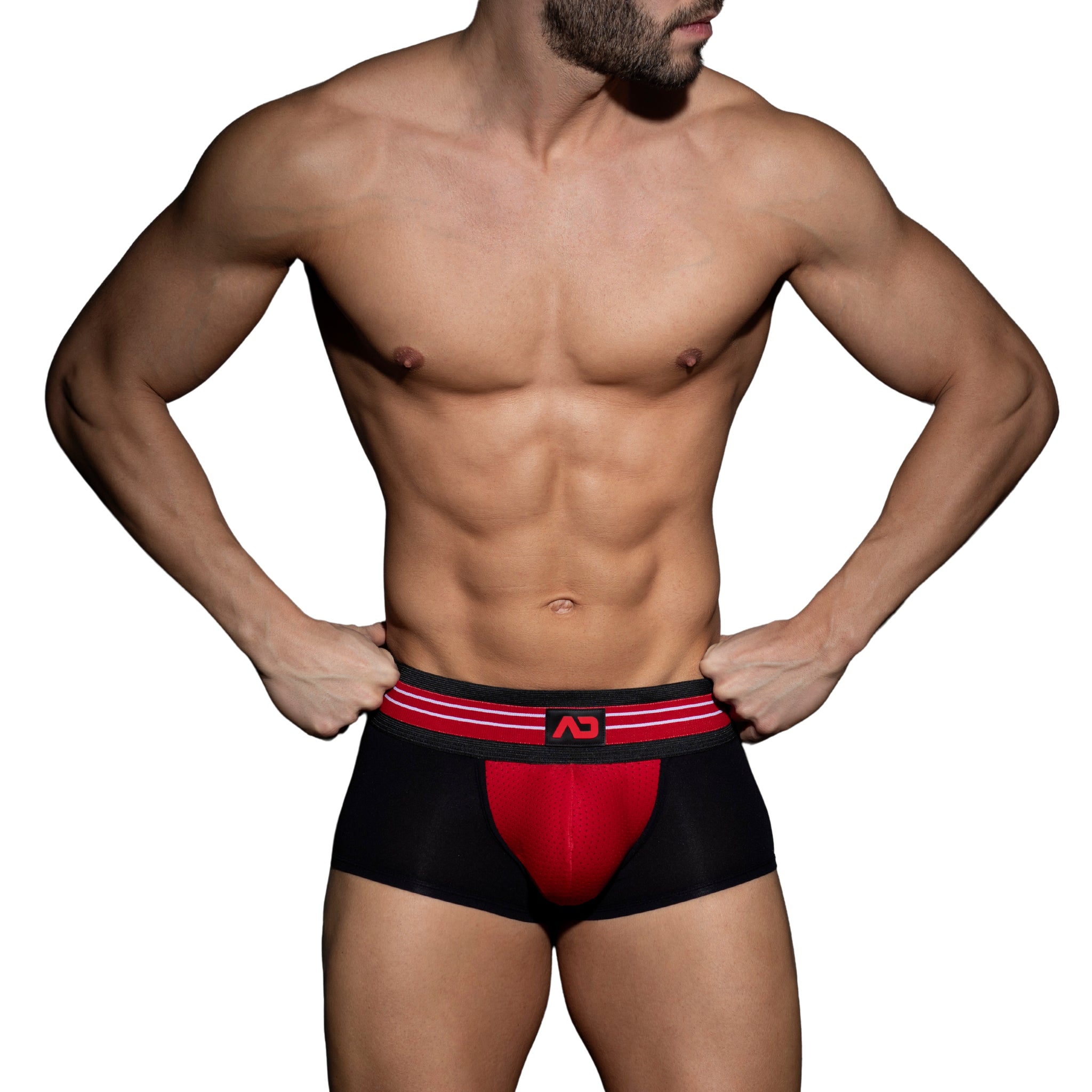 AD Fetish Double Stripe Trunk Red ADF113