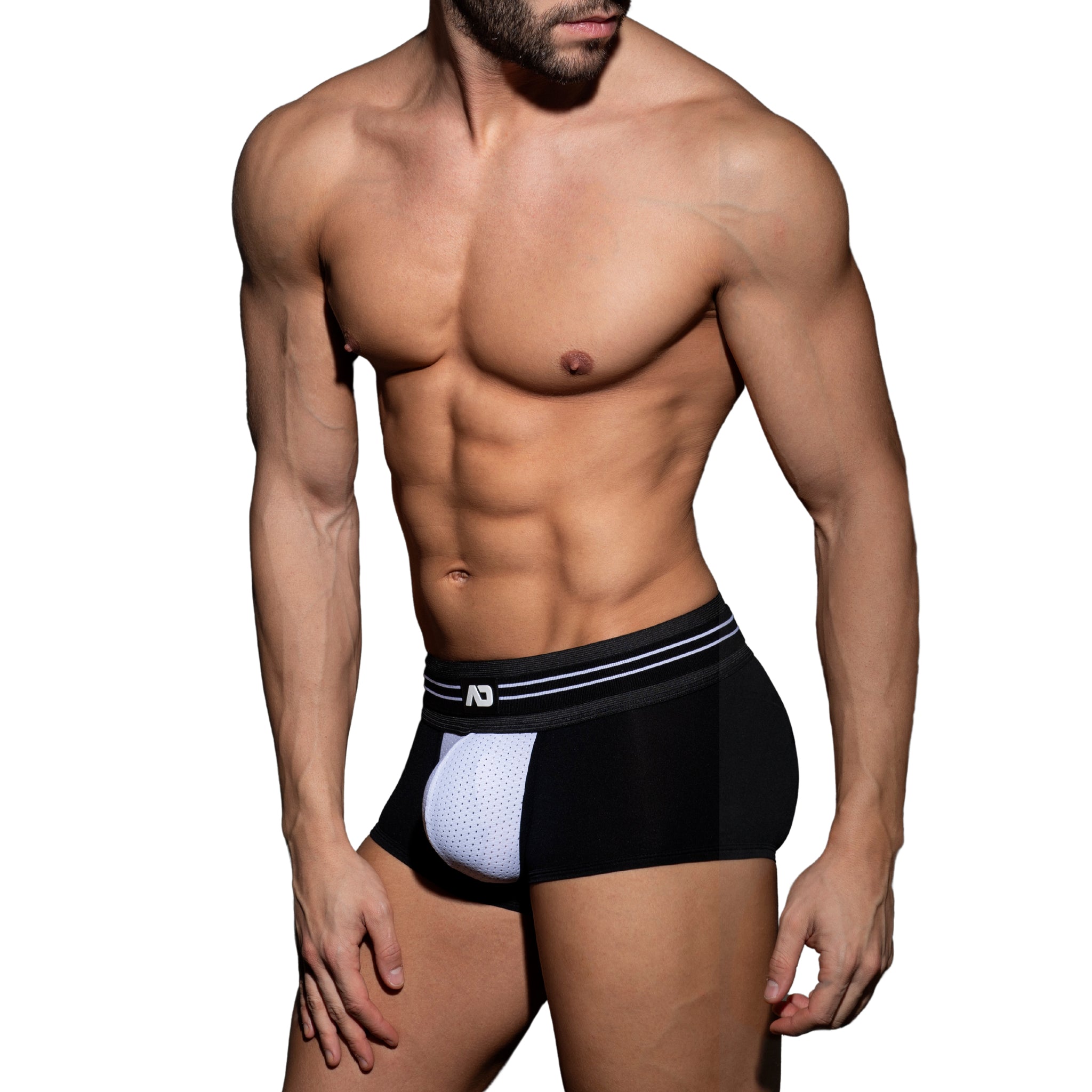 AD Fetish Double Stripe Trunk White ADF113