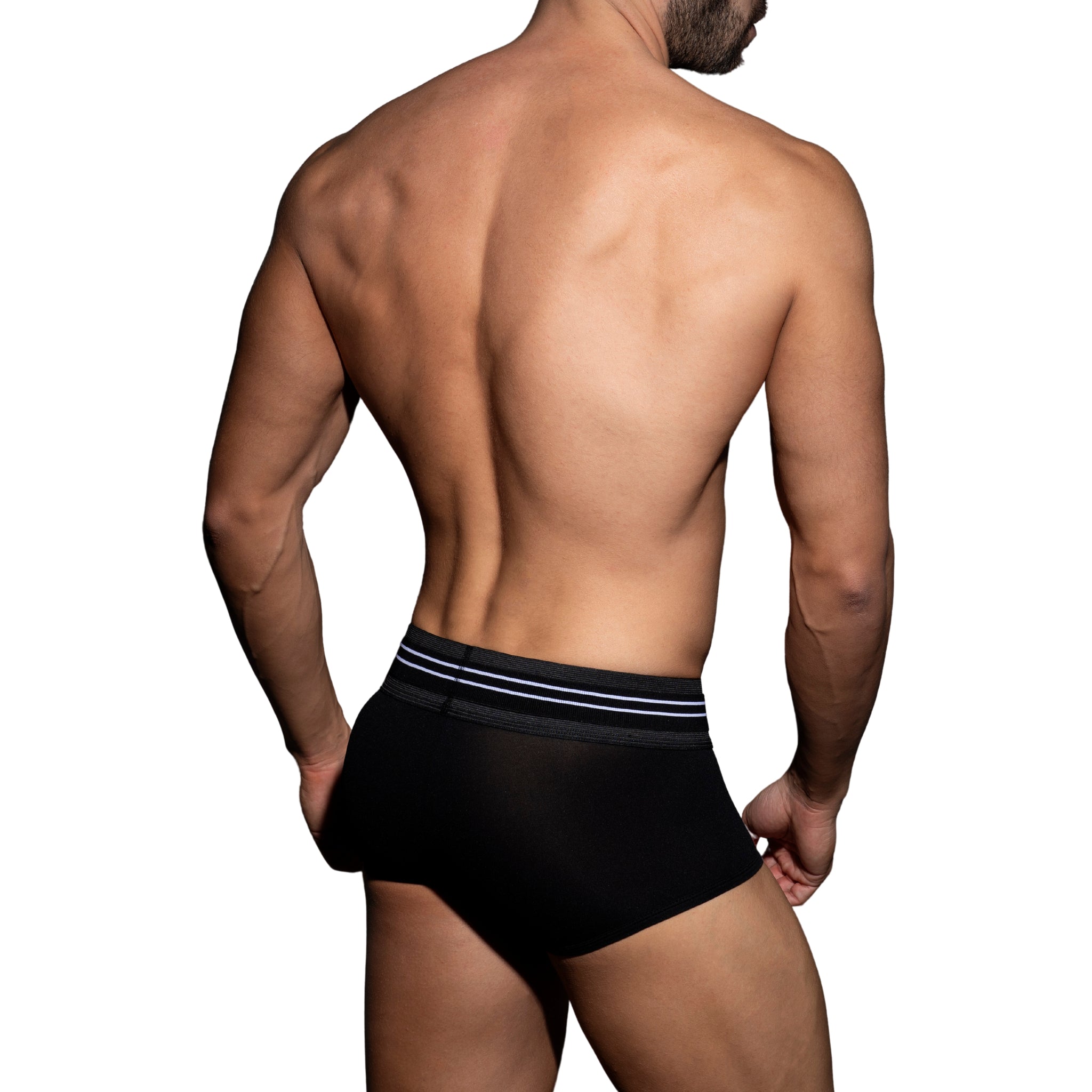 AD Fetish Double Stripe Trunk White ADF113