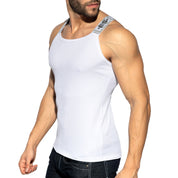 ES Collection Recycled Rib Tank Top White TS294