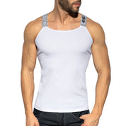 ES Collection Recycled Rib Tank Top White TS294