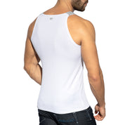 ES Collection Recycled Rib Tank Top White TS294