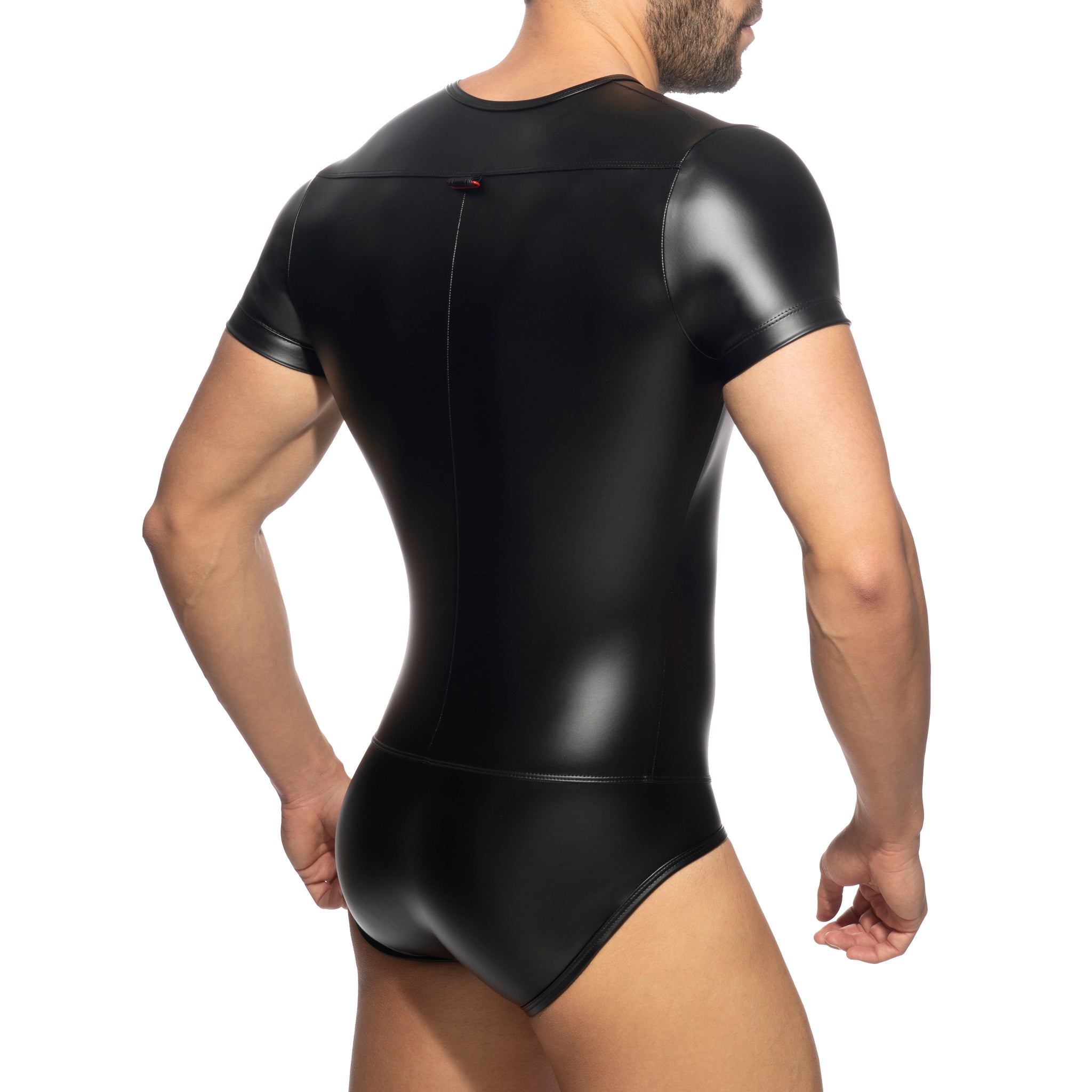 AD Fetish Front Zip Rub Body Black ADF141