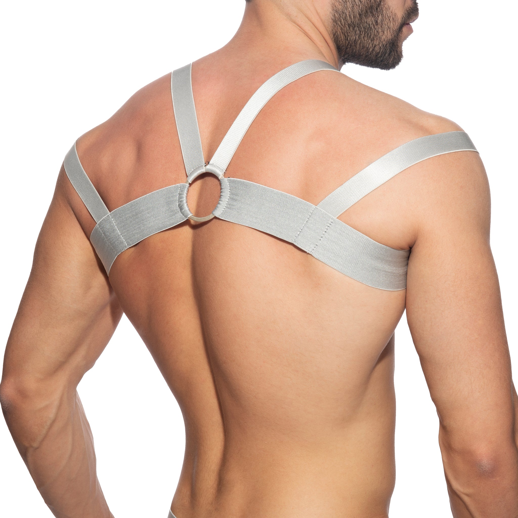 AD Fetish Gold & Silver Multi Band Harness Silver ADF171