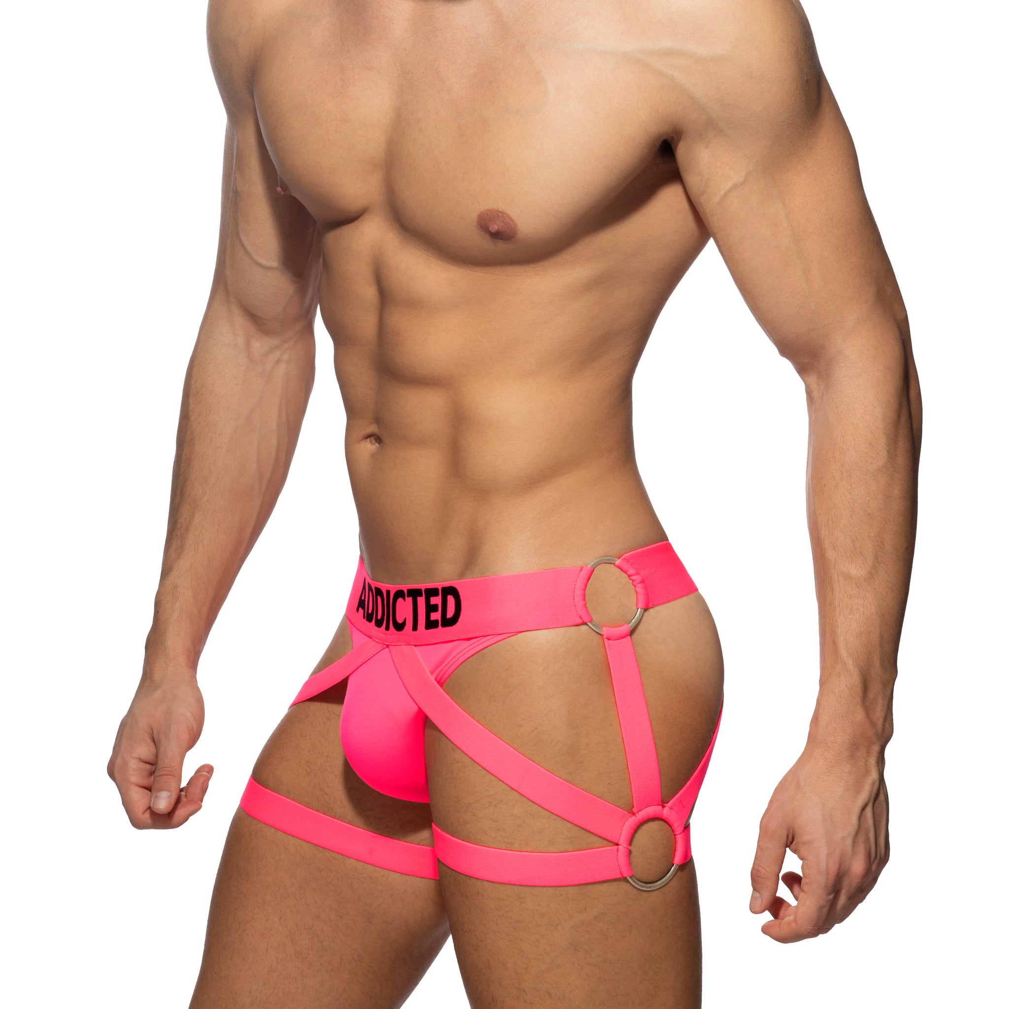 AD Fetish Neon Leg Harness Neon Pink ADF174