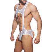 AD Fetish Glitter Bottomless Body White ADF189