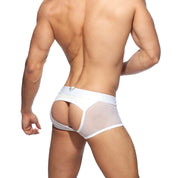 AD Fetish Mesh Mixed Bottomless Trunk White ADF78