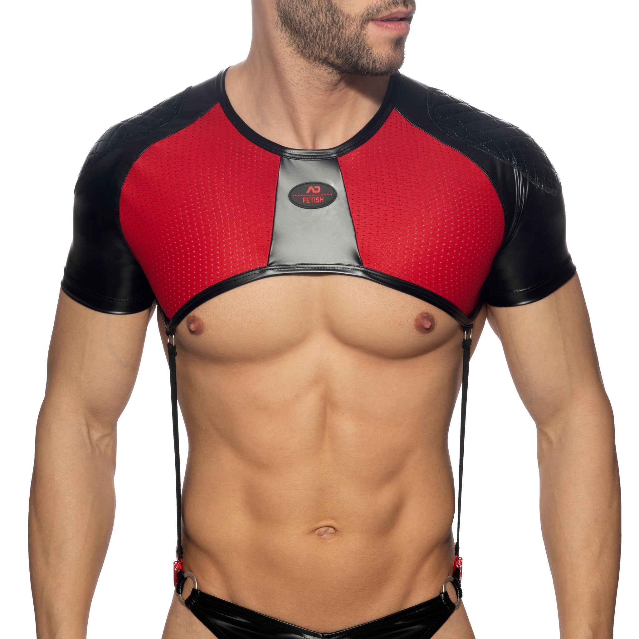 AD Fetish Gladiator Shoulder Harness Red ADF160