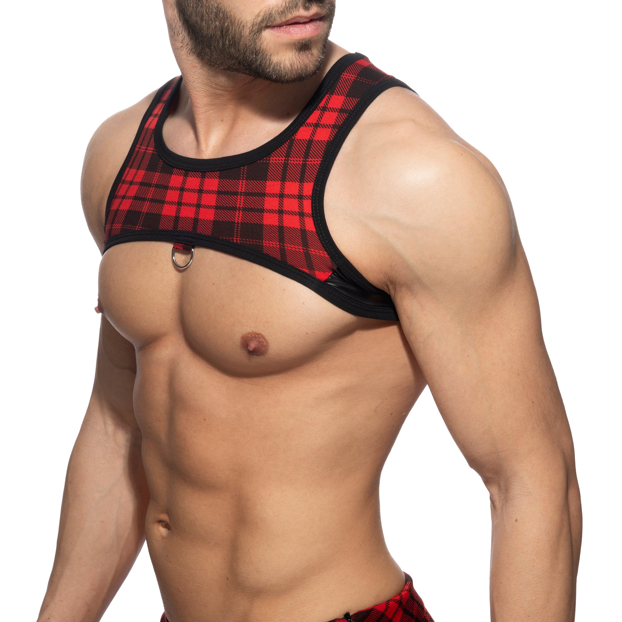 AD Fetish Laddie Ring Harness Red ADF206