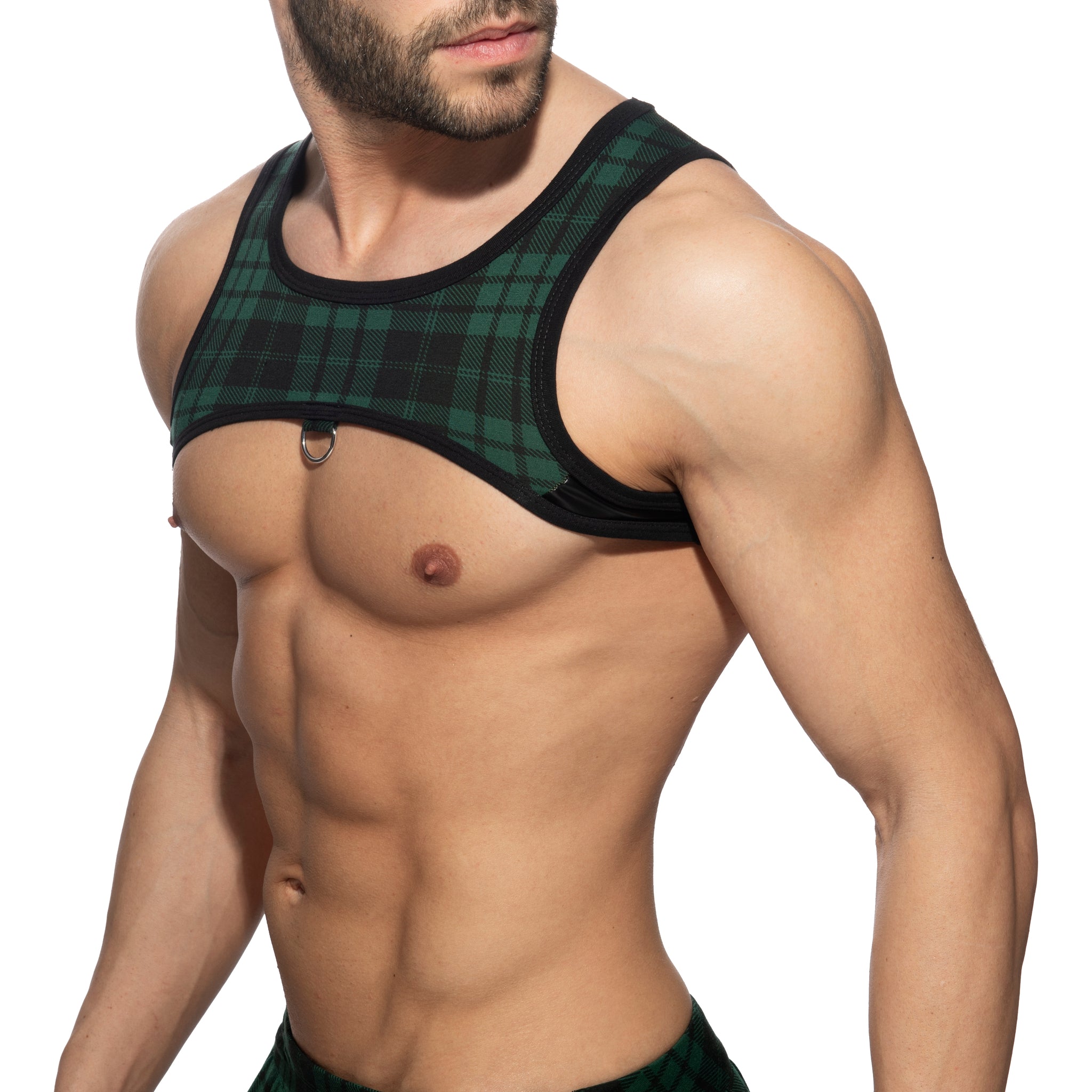 AD Fetish Laddie Ring Harness Green ADF206