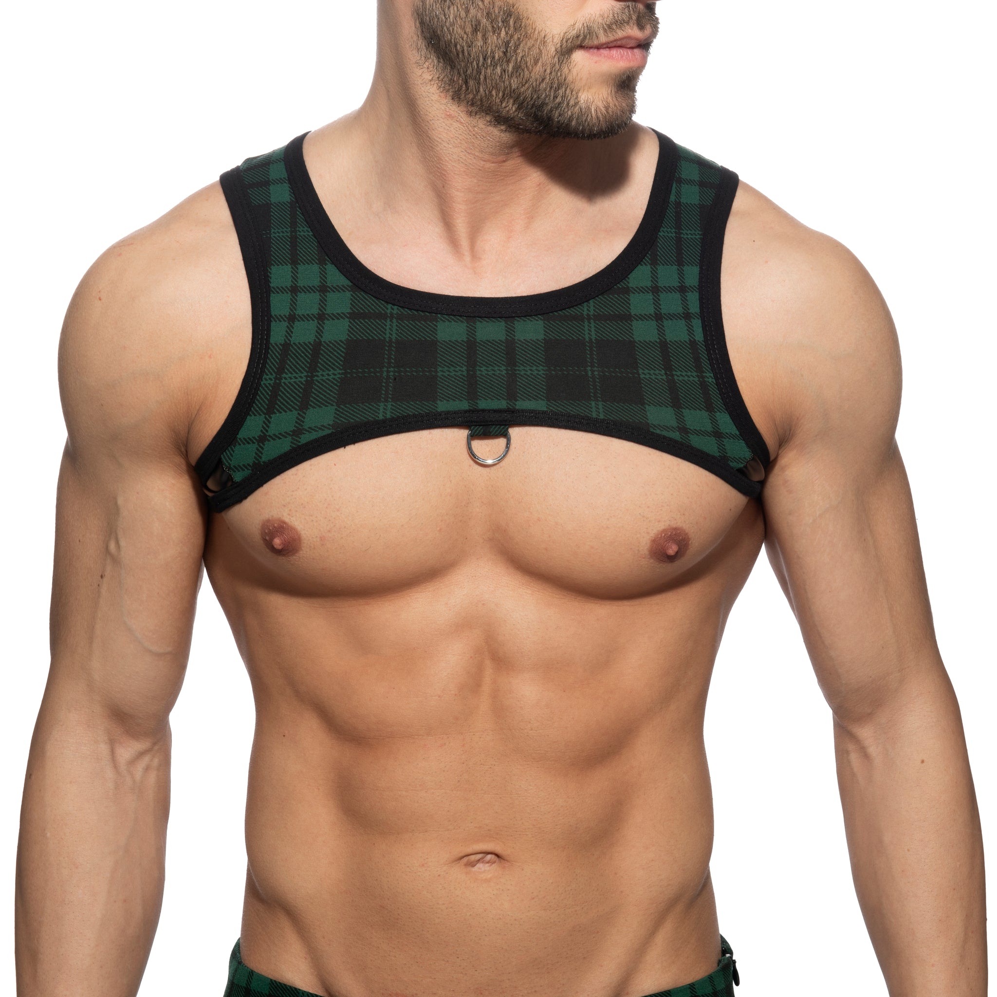 AD Fetish Laddie Ring Harness Green ADF206