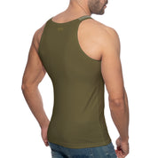 Addicted Sitges Slim Fit Tank Top Khaki AD1260