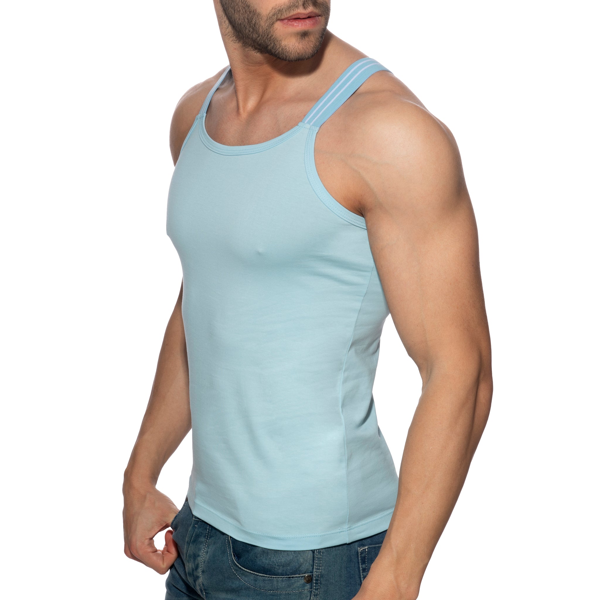 Addicted Sitges Slim Fit Tank Top Sky Blue AD1260