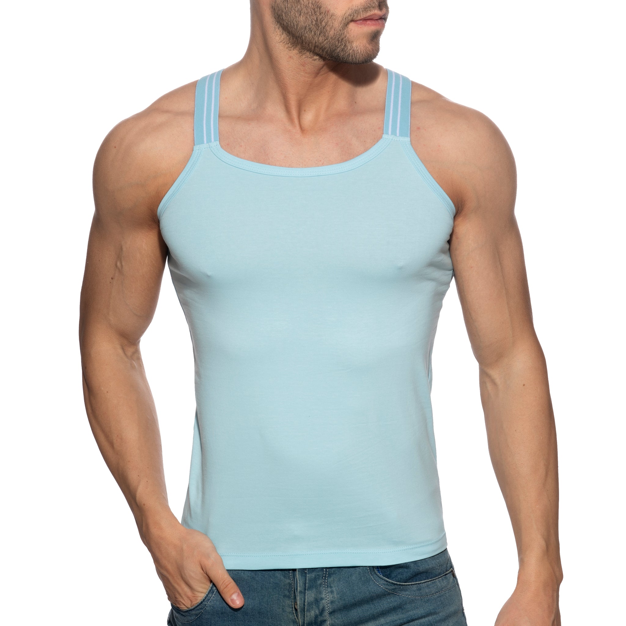 Addicted Sitges Slim Fit Tank Top Sky Blue AD1260