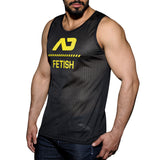 AD Fetish Mesh Tank Top Yellow ADF54