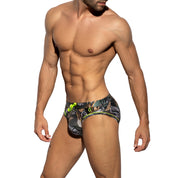 ES Collection Fall Leaves Swim Brief Khaki 2111