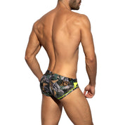 ES Collection Fall Leaves Swim Brief Khaki 2111