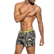 ES Collection Fall Leaves Swim Short Khaki 2112