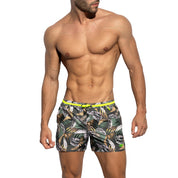 ES Collection Fall Leaves Swim Short Khaki 2112