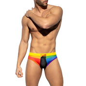 ES Collection Rainbow Complex Swim Brief Black 2114