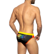 ES Collection Rainbow Complex Swim Brief Black 2114