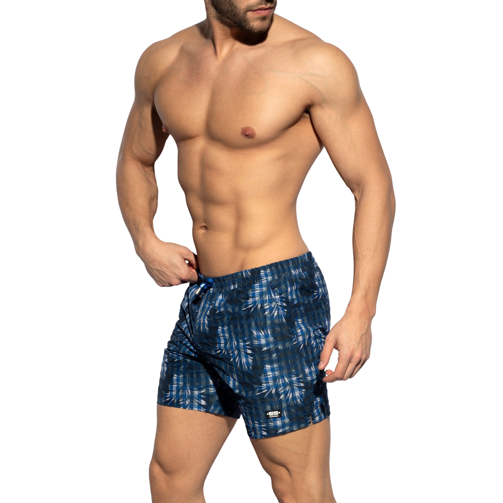 ES Collection Tropic Squares Boardshort Royal Blue 2203