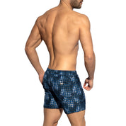 ES Collection Tropic Squares Boardshort Royal Blue 2203