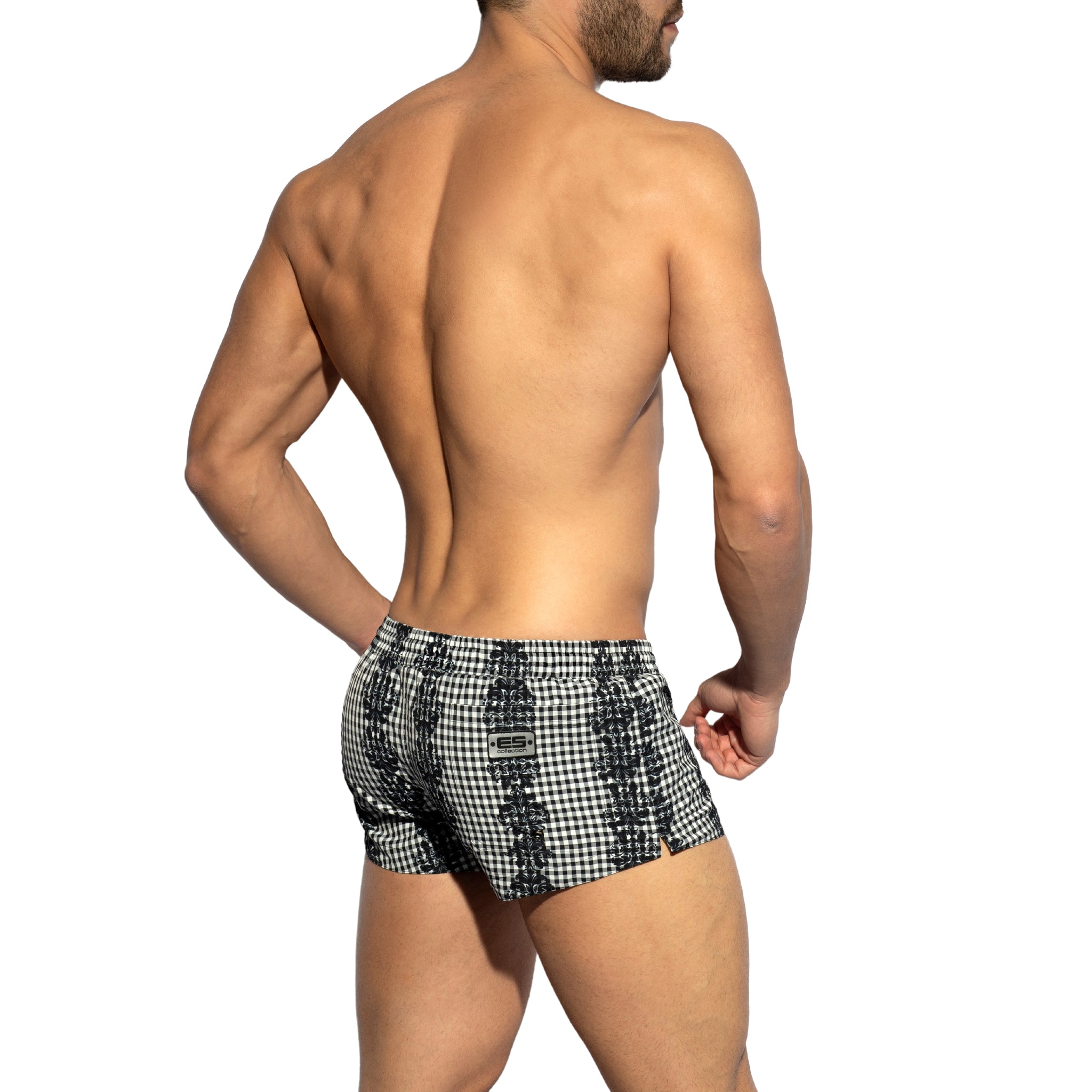 ES Collection Baroque Squared Swim Shorts Black 2206